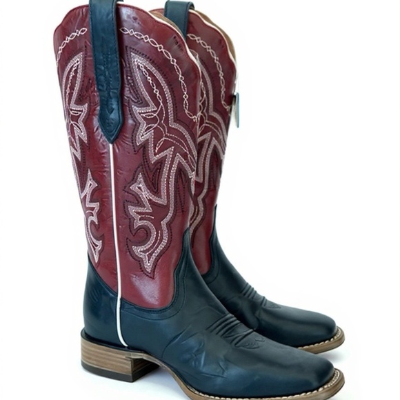 NIB Buck & Brana Women’s Fedra Authentic Leather Cowgirl Boots Size 8 Black - Picture 6 of 17